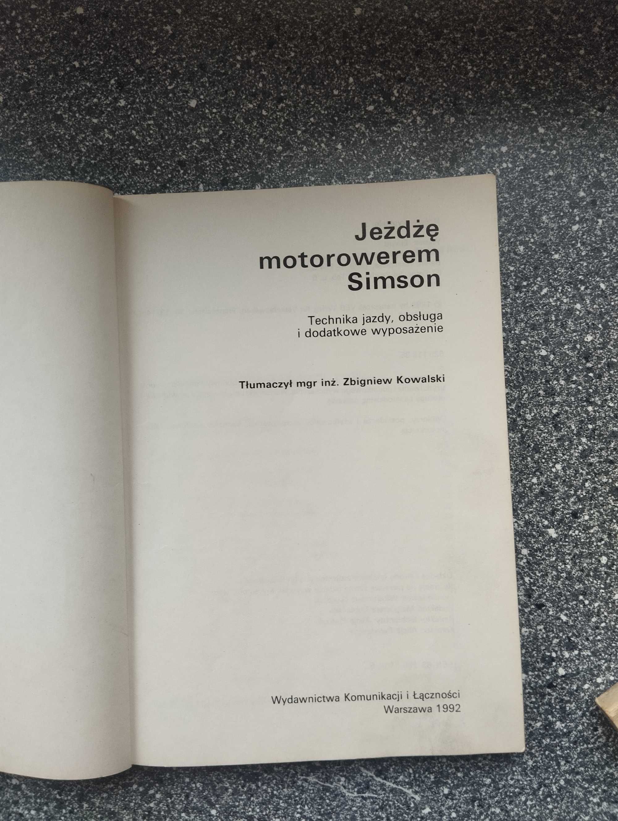 Instrukcja obsługi SIMSON wyd. 1992