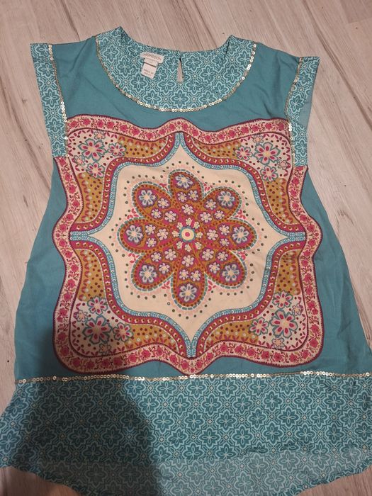 Sukienka Monsoon Boho Zielona Etno