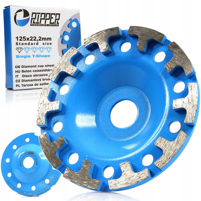 TARCZA GARNKOWA Do Szlifowania Betonu 125mm typ T ceramiki kamienia