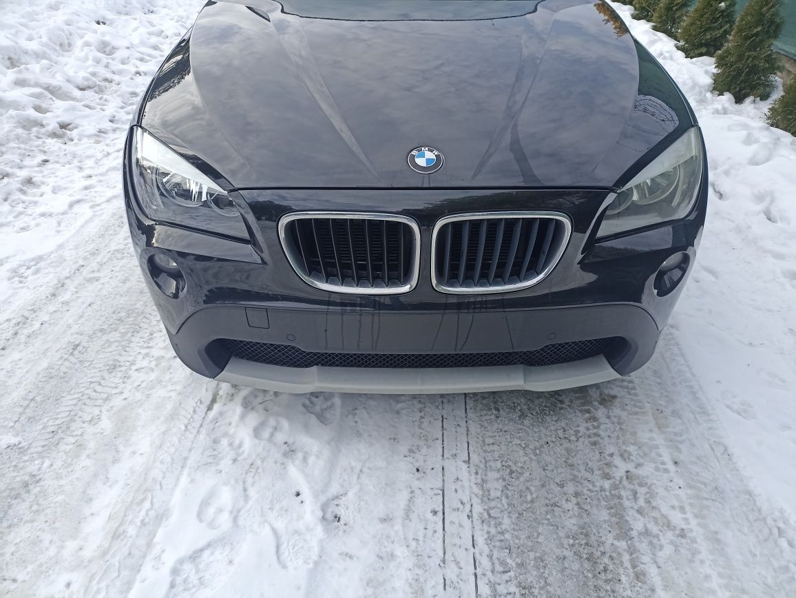 Kompletny przód BMW x1 e84 2.0d n47 maska zderzak pas 475 black saphir