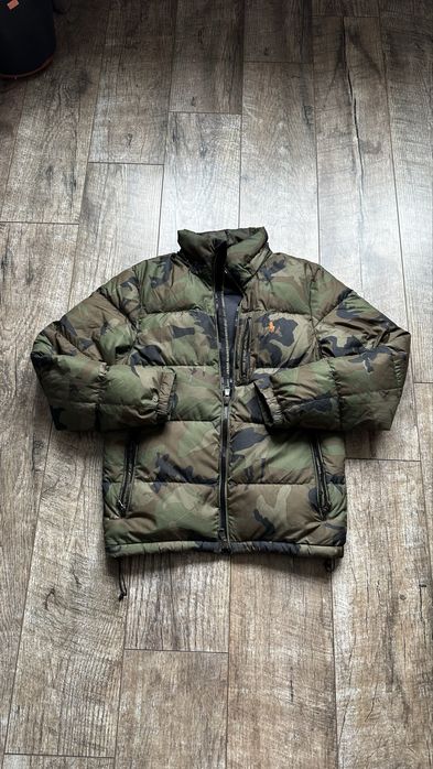 Polo Ralph Lauren Camo Vintage Big Logo мужской камуфляжный пуховик