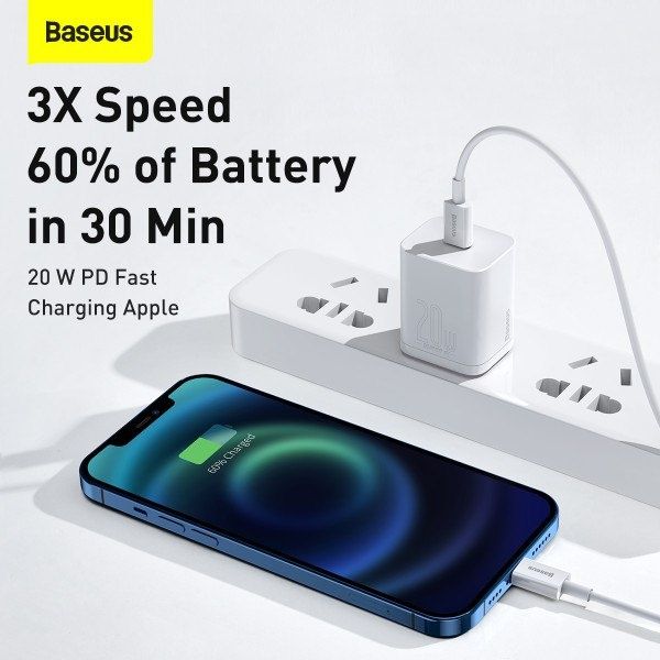 Кабель с чипом Baseus Type-C to Ligtning PD20W / 150см Быстрая Зарядка