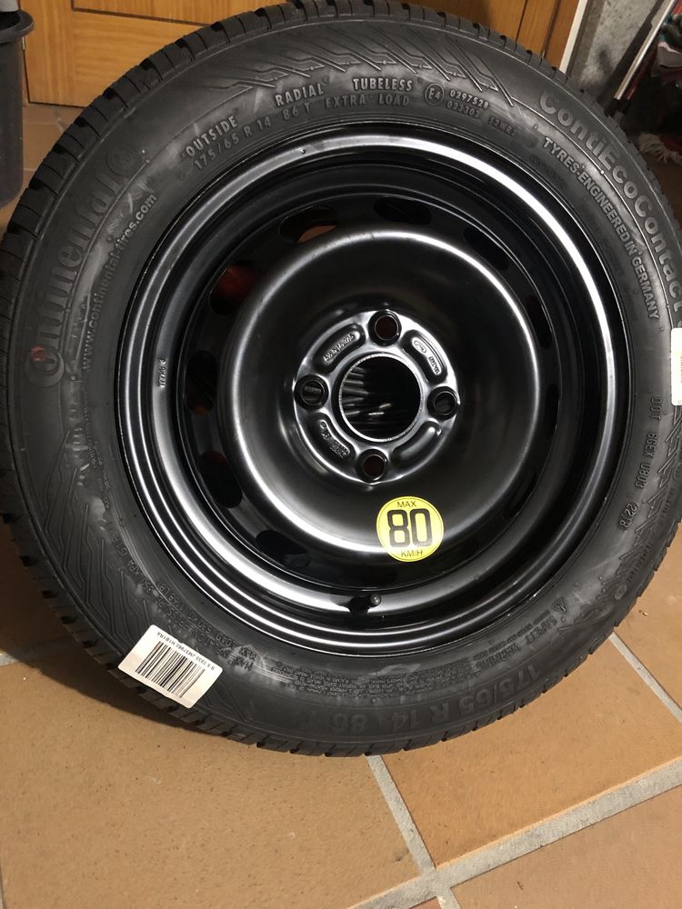 Pneu novo Continental 175x65xr14 + jante suplente