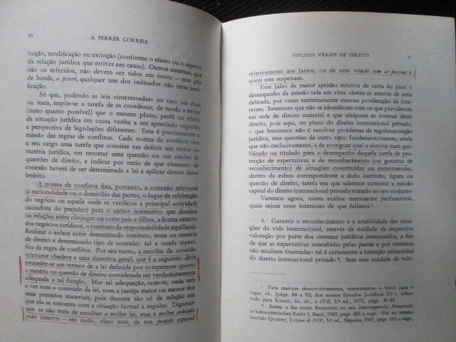 Estudos Vários de Direito, de A. Ferrer Correia