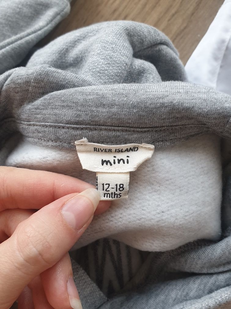 Dres szary dziecięcy komplet bluza zestaw
