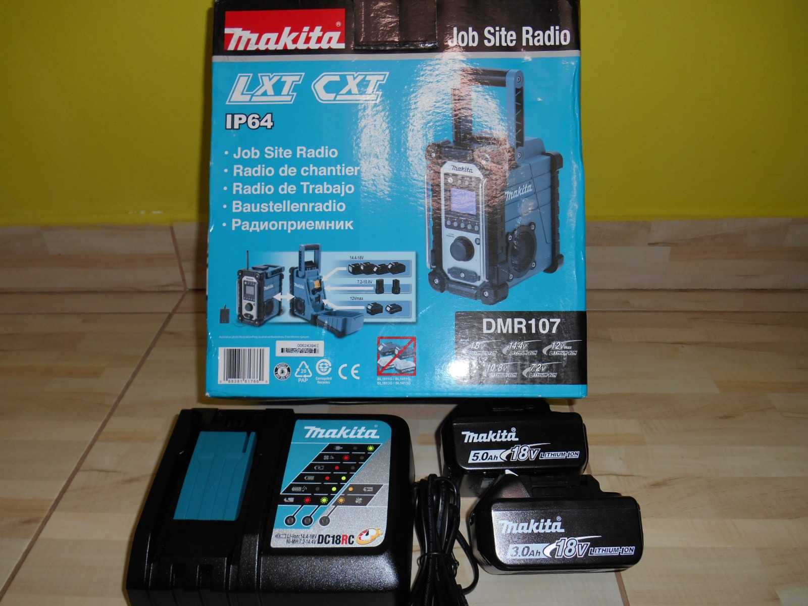 NOWE Radio MAKITA- ladowarka- 3 baterie 6ah lub 5ah lub 3ah na PREZENT