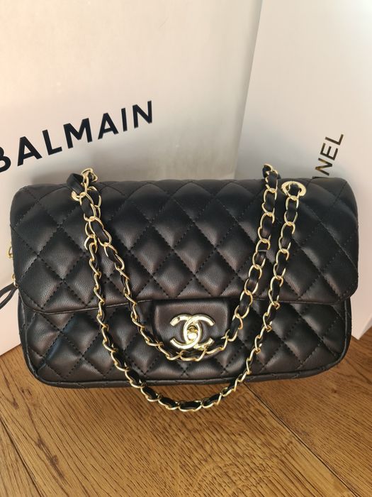 Classic Bag flap Chanel czarna Skóra