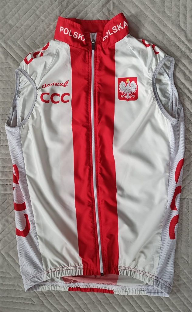 Kamizelka kolarska rowerowa Reprezentacji Polski CCC Dmtex roz. S