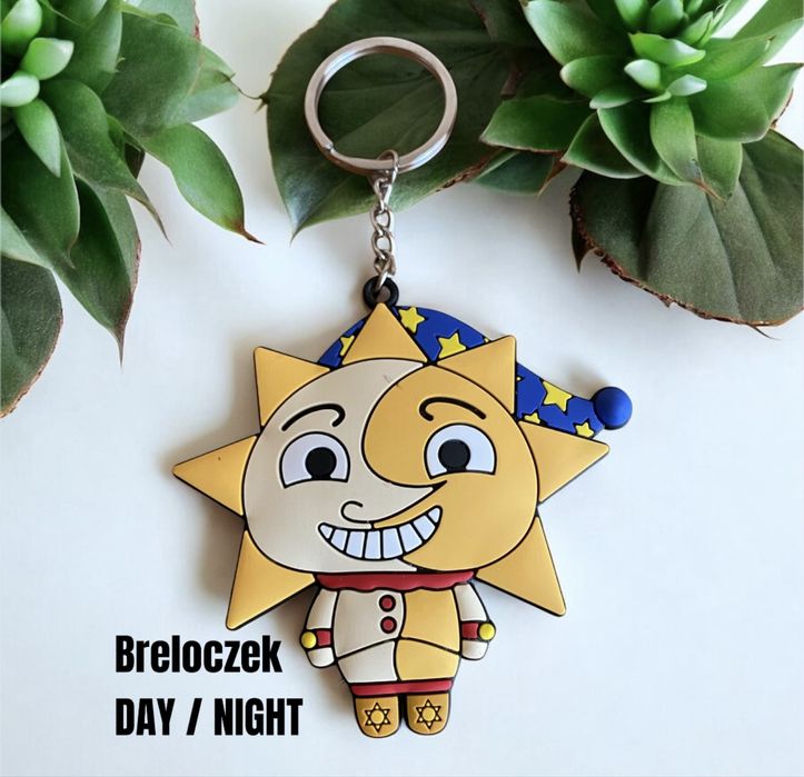 Zawieszka brelok breloczek promyk słońca dzień i noc kreskówka keyring