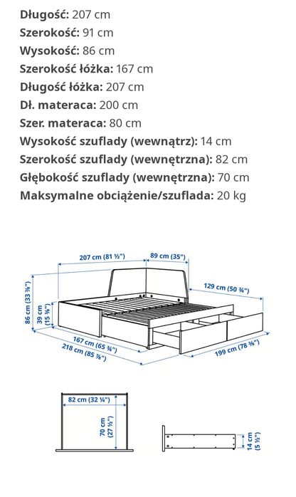 Rozkładane łóżko dziecięce FLEKKE IKEA