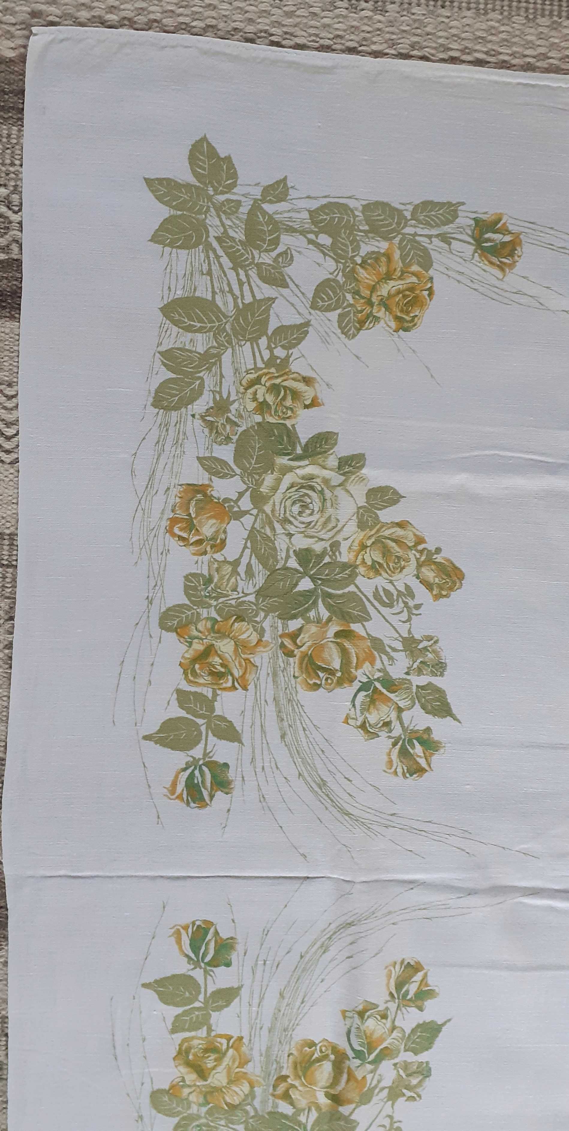 Lniany obrus vintage 124 x 154 cm