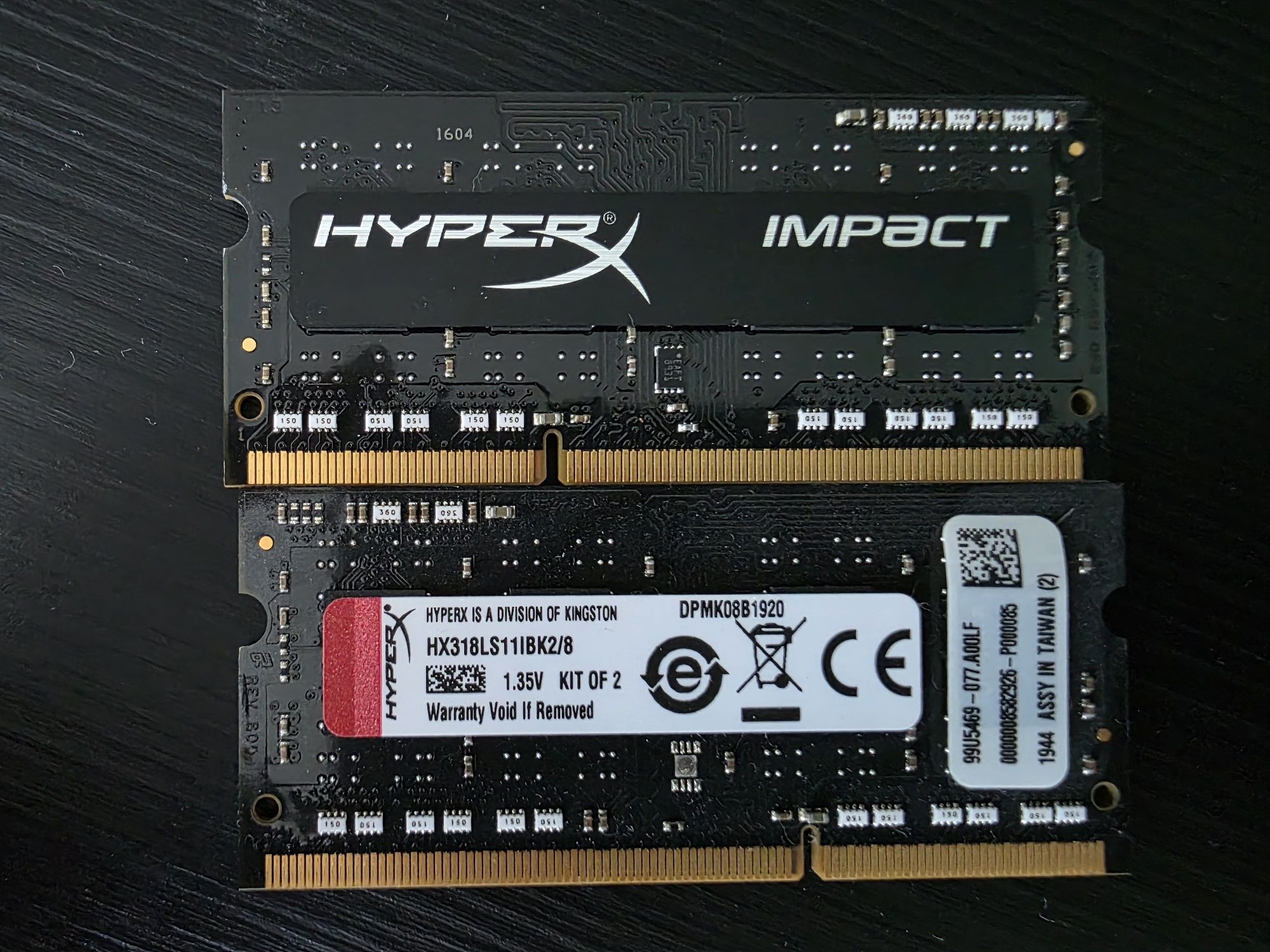 Kingston HyperX DDR3L 1866 4GB (пара, 8ГБ)