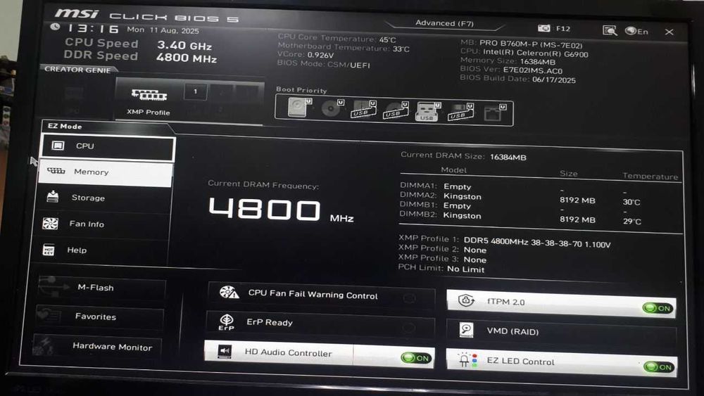 Материнська плата MSI PRO B760M-P