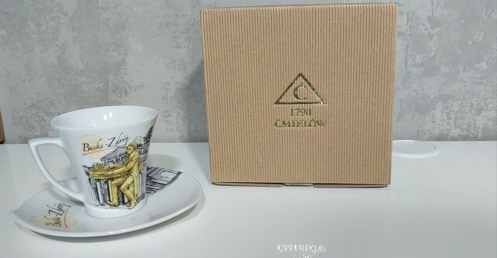 Ćmielów filiżanka ze spodkiem-nowa