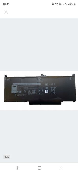 Nowa, Oryginalna bateria do laptopa Dell