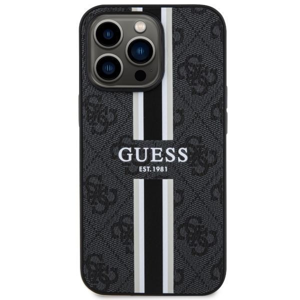 Etui Guess 4G Printed Stripes MagSafe dla iPhone 14 Pro Max