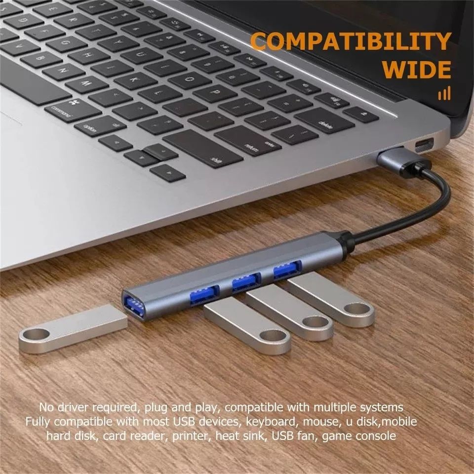 Розгалужувач usb type C хаб концентратор 1-4 USB, юсб хаб usb hub
