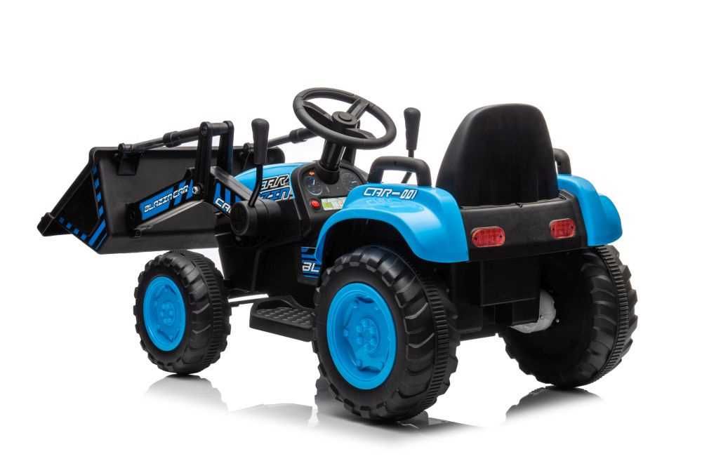 Autko TRAKTOR Z ŁYŻKĄ I PRZYCZEPĄ na akumulator pojazd jeździk dzieci