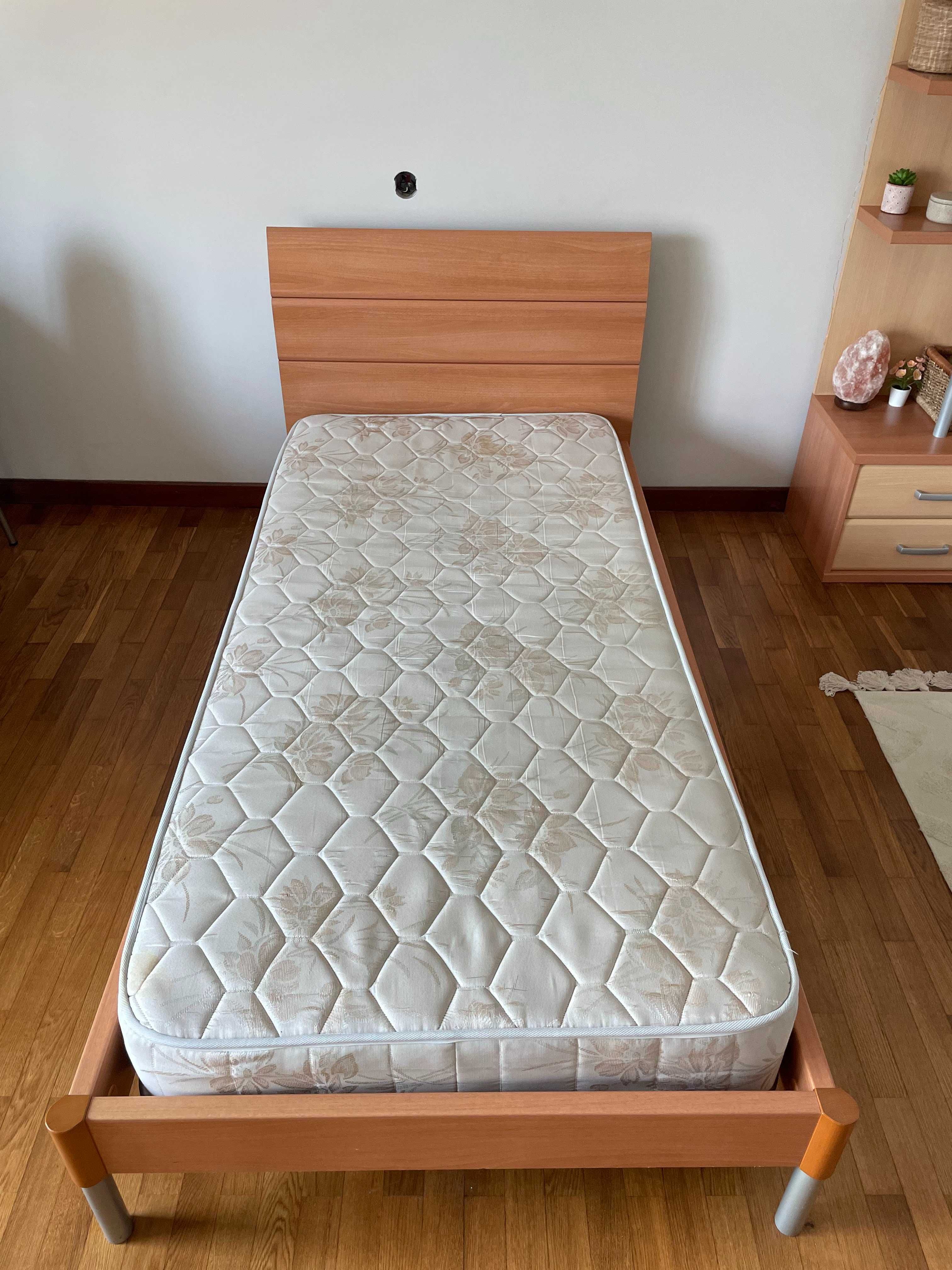 Cama de solteiro+estrado+colchão+móvel