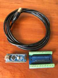 Arduino Nano V3.0 + плата адаптера + шнур