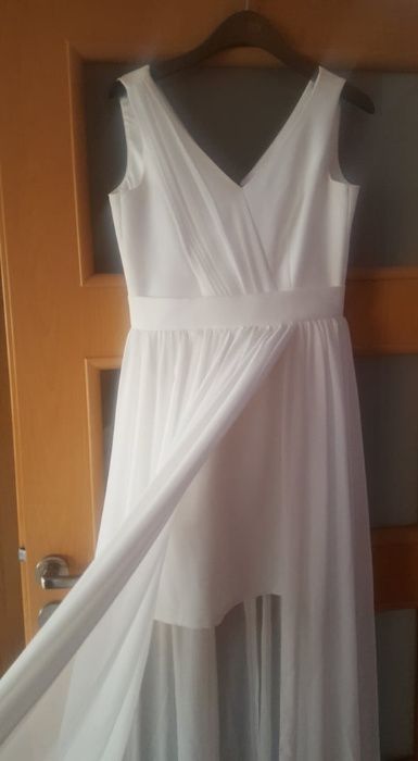 Sukienka długa biała rozmiar 38