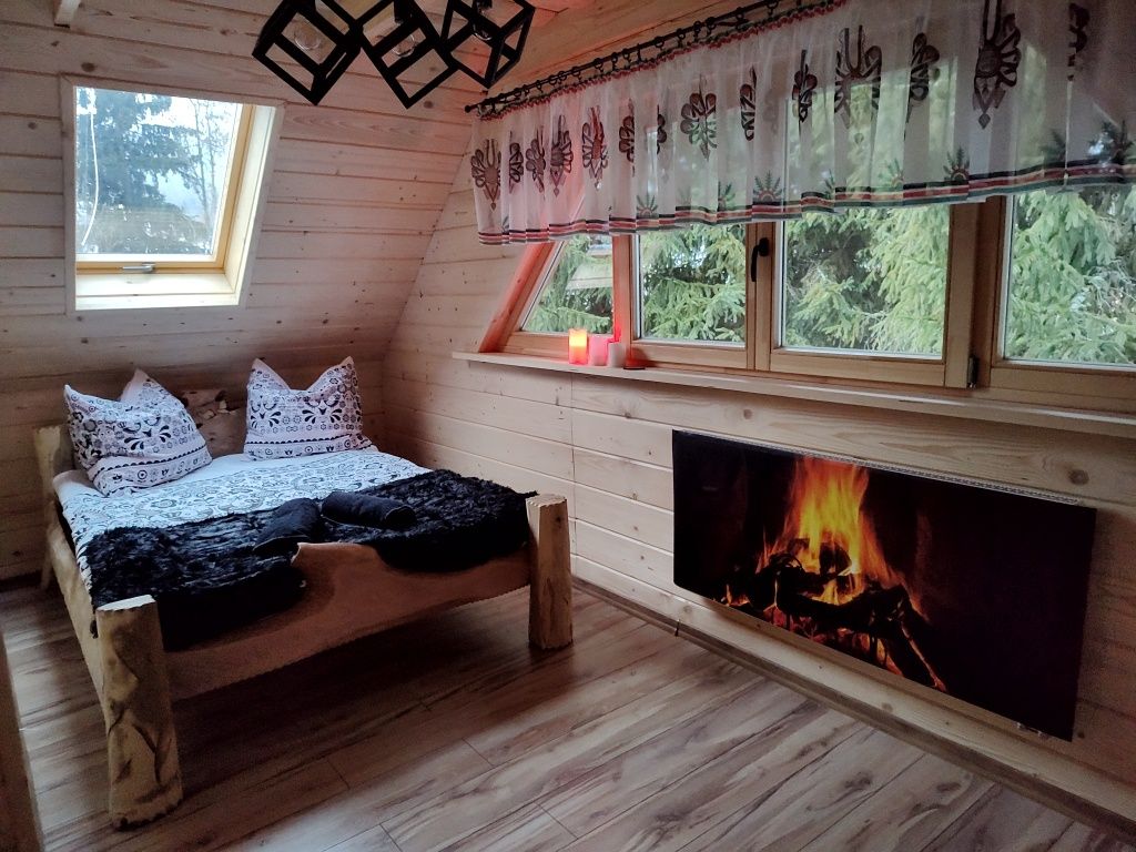 Dom w górach domki domek drewniany wakacje sauna balia Beskidy