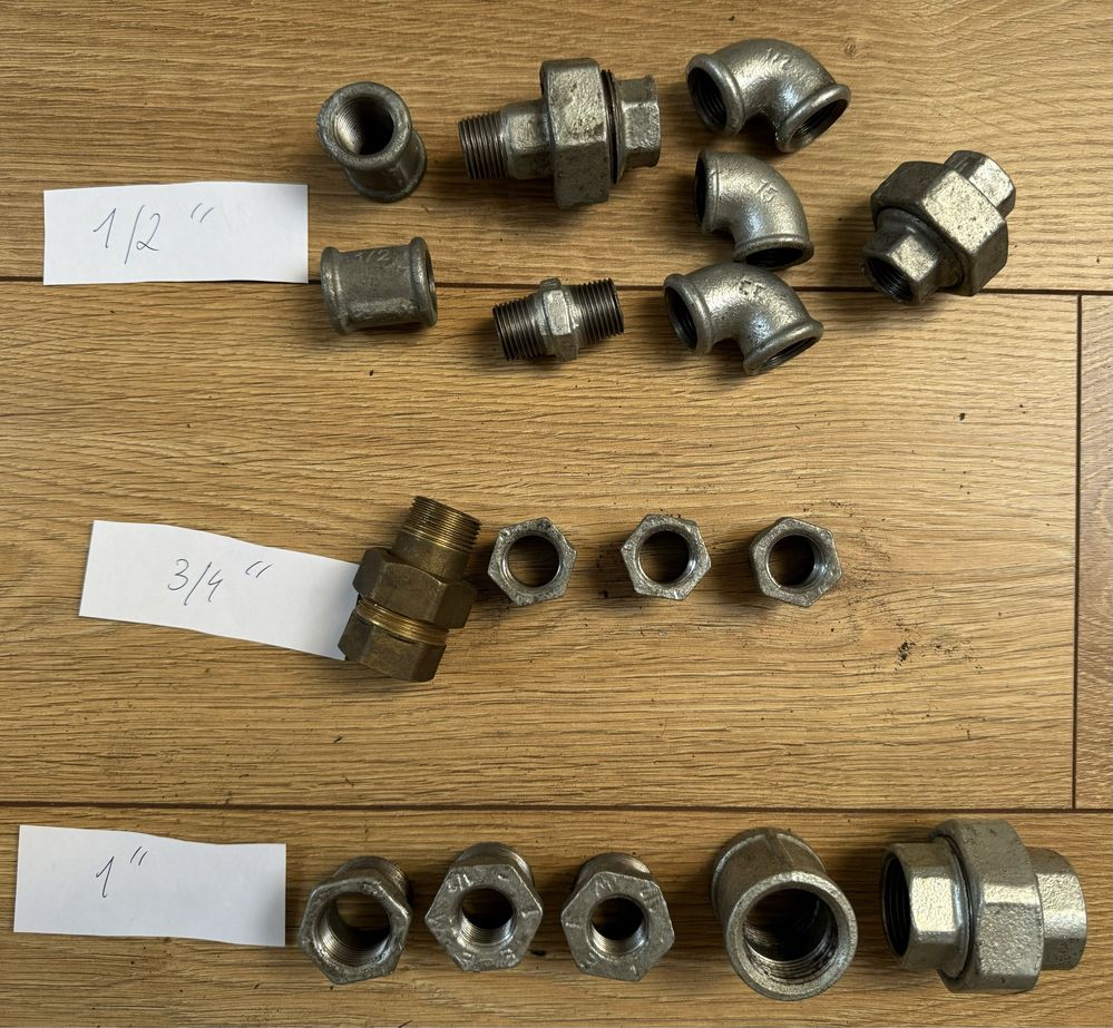 Akcesoria hydrauliczne ocynk mosiądz