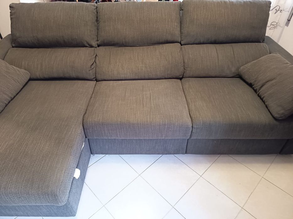 Sofá 3 lugares c/chaise longue