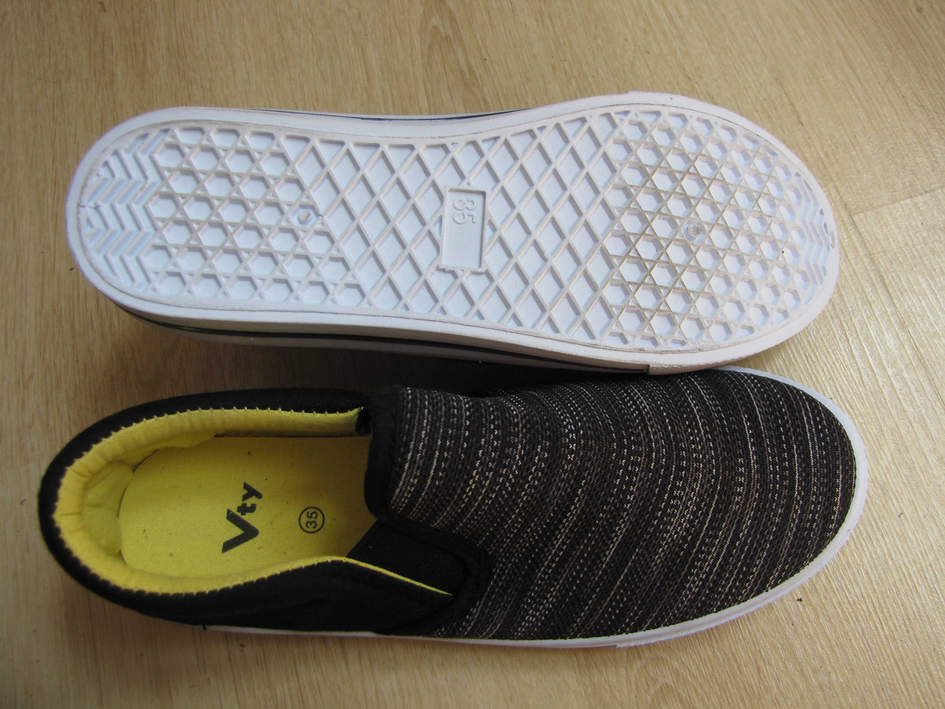 kapcie szkolne, tenisówki slip on rozm.35