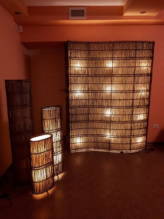 Напольный светильник-ширма