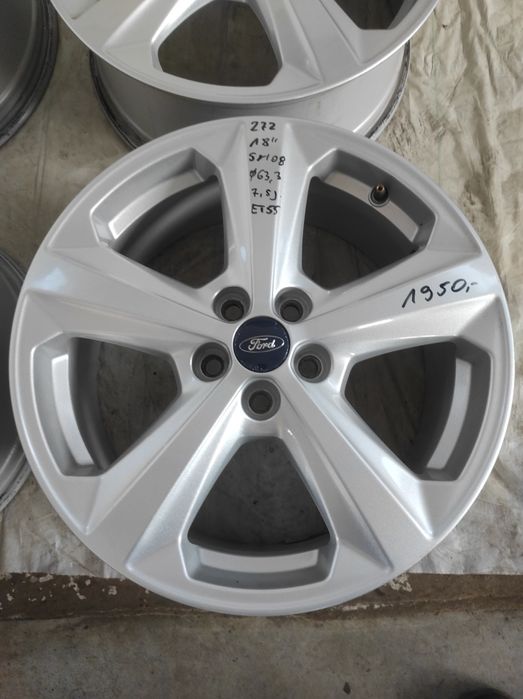 272 Felgi aluminiowe ORYGINAŁ FORD R 18 5x108 CZUJNIKI Bardzo Ładne