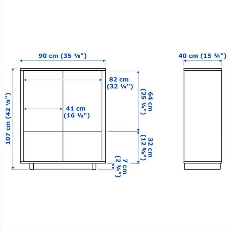 Armário IKEA STOCKHOLM em nogueira - Dim.(L x A x P): 90 x 107 x 40 cm