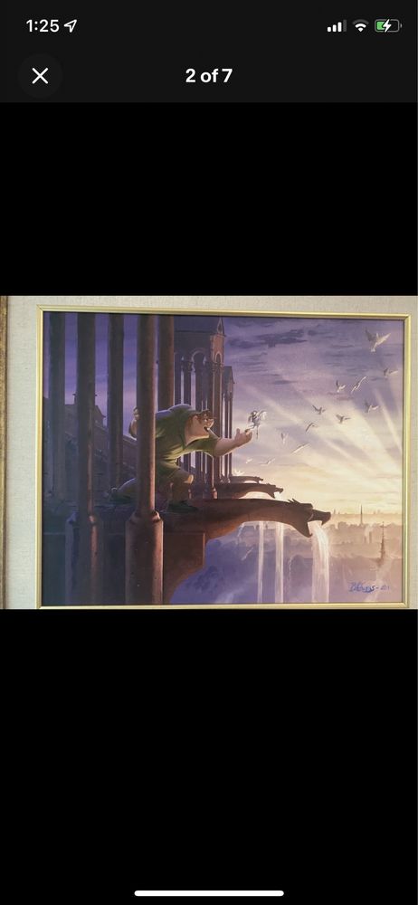 Pintura Disney Original O Corcunda de Notre Dame