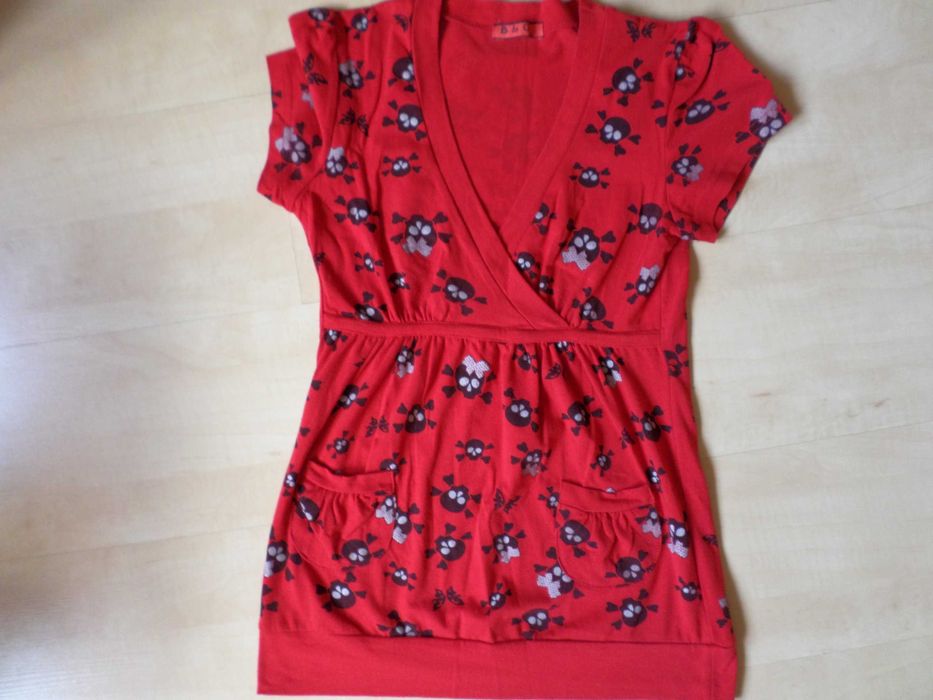 dłuższa bluzka czaszki S/M