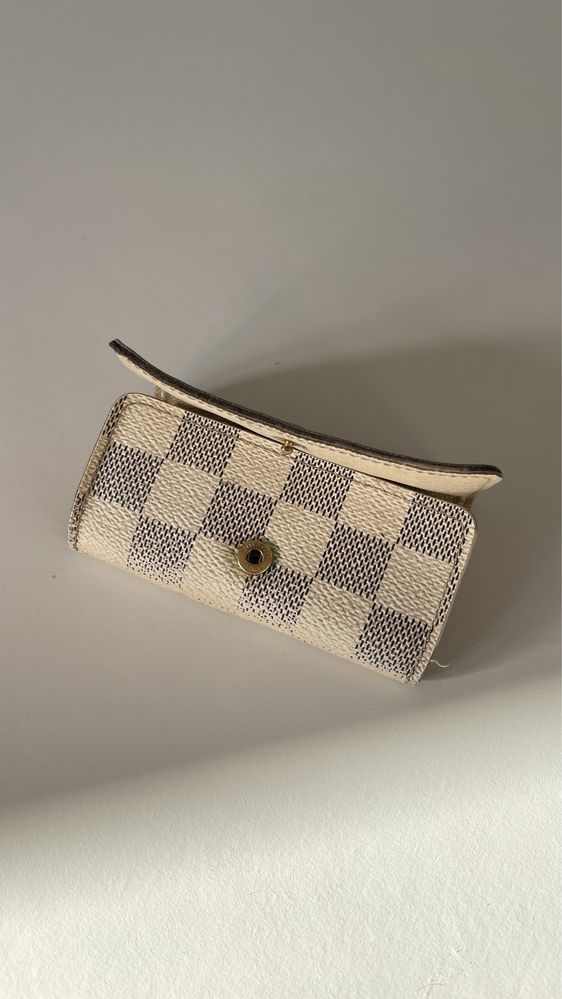 Etui Louis Vuitton Key Holder Damier Azur Canvas