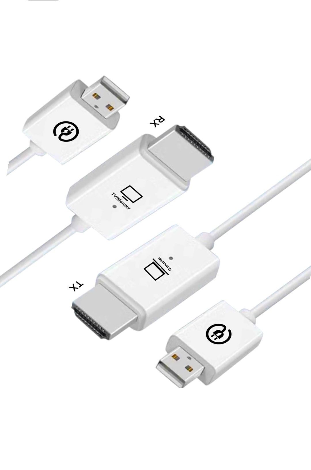 Kompaktowy bezprzewodowy nadajnik i odbiornik HDMI, 1080p USB