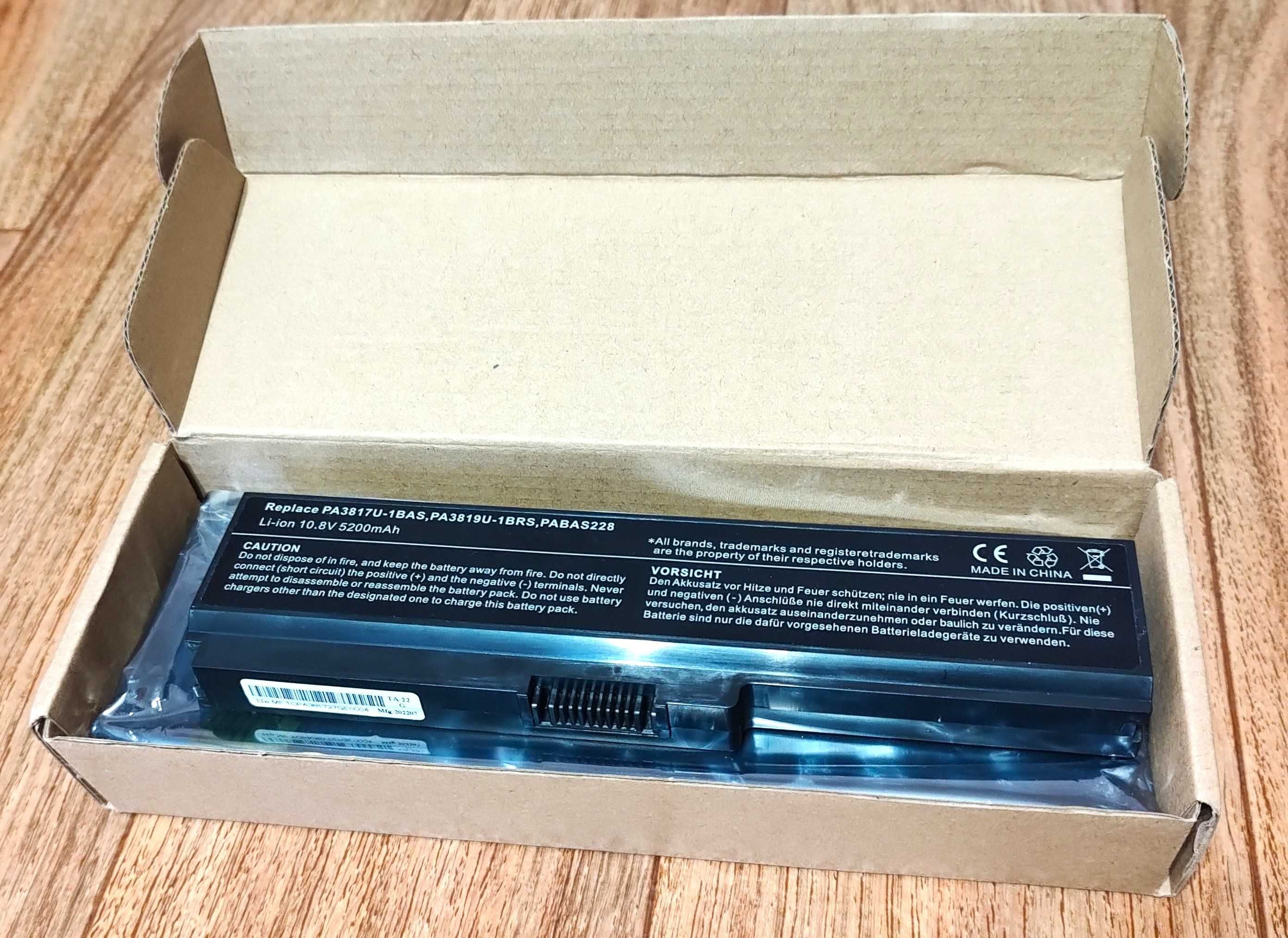 НОВАЯ Батарея для Toshiba PA3816U/ PA3817U/ PA3818U/ PA3819U/ PABAS228