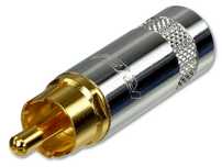 REAN NYS352G - Złącze RCA wtyk cinch (srebrne)