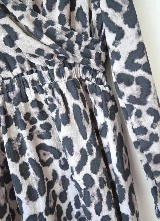 Sukienka kopertowa wzór zwierzęcy panterka cętki 40 L Miss Selfridge