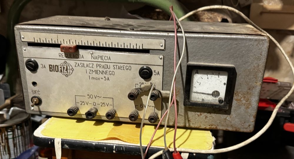 Prostownik/Zasilacz BIOFIZ PRL – sprawny, retro, do 5A – Nysa 1973