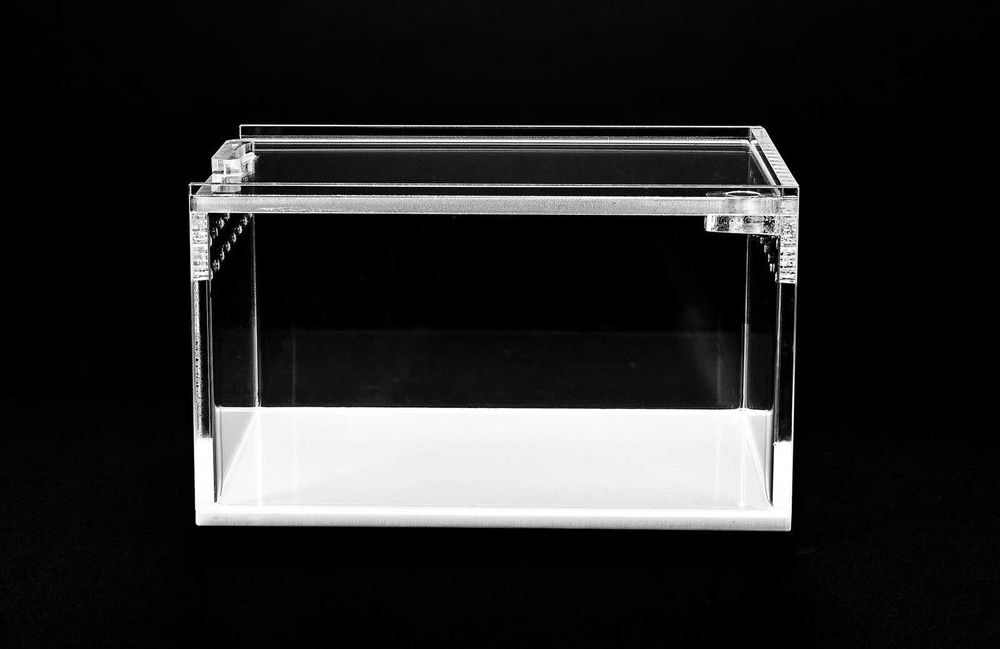 Mini TERRARIUM AKRYLOWE 10,5x8,5x6cm dla ptasznika skakuna skakuny