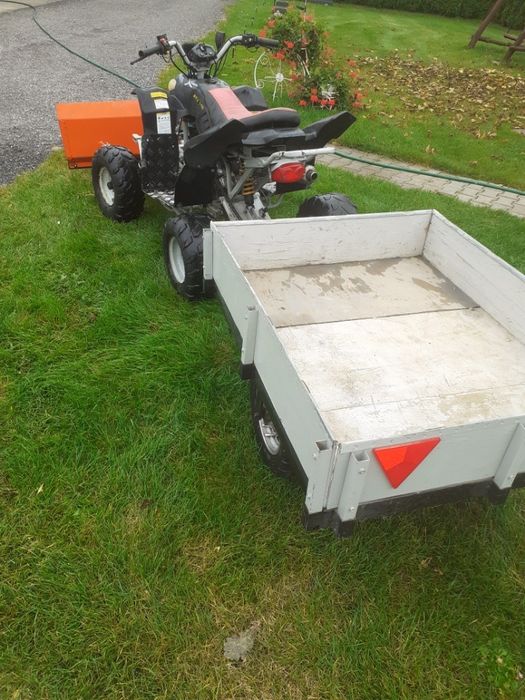 Quad 110 + pług + przyczepka w zestawie