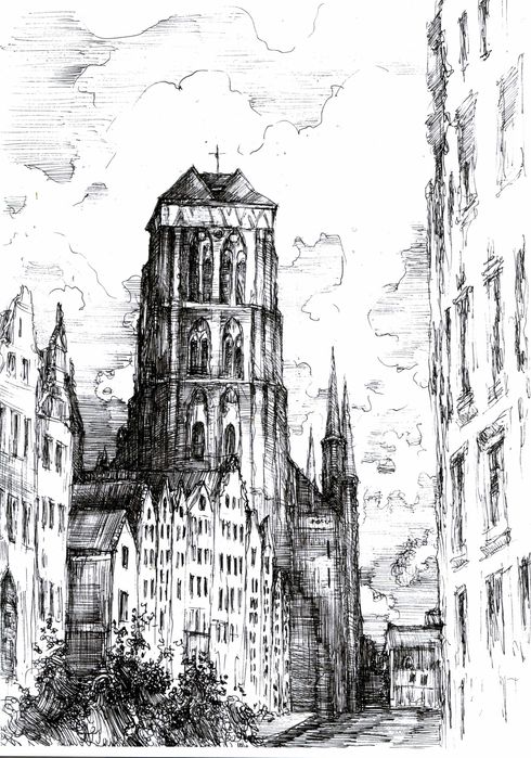 Cykl trzech prac pt."Gdańsk w grafice "