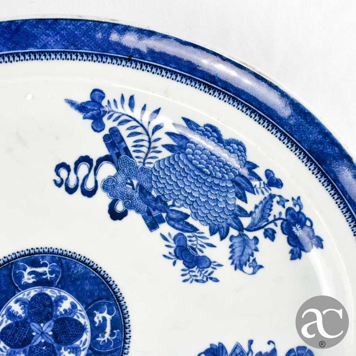 Grande Travessa China, Azul e Branco, Período Jiaqing 1796 a 1820