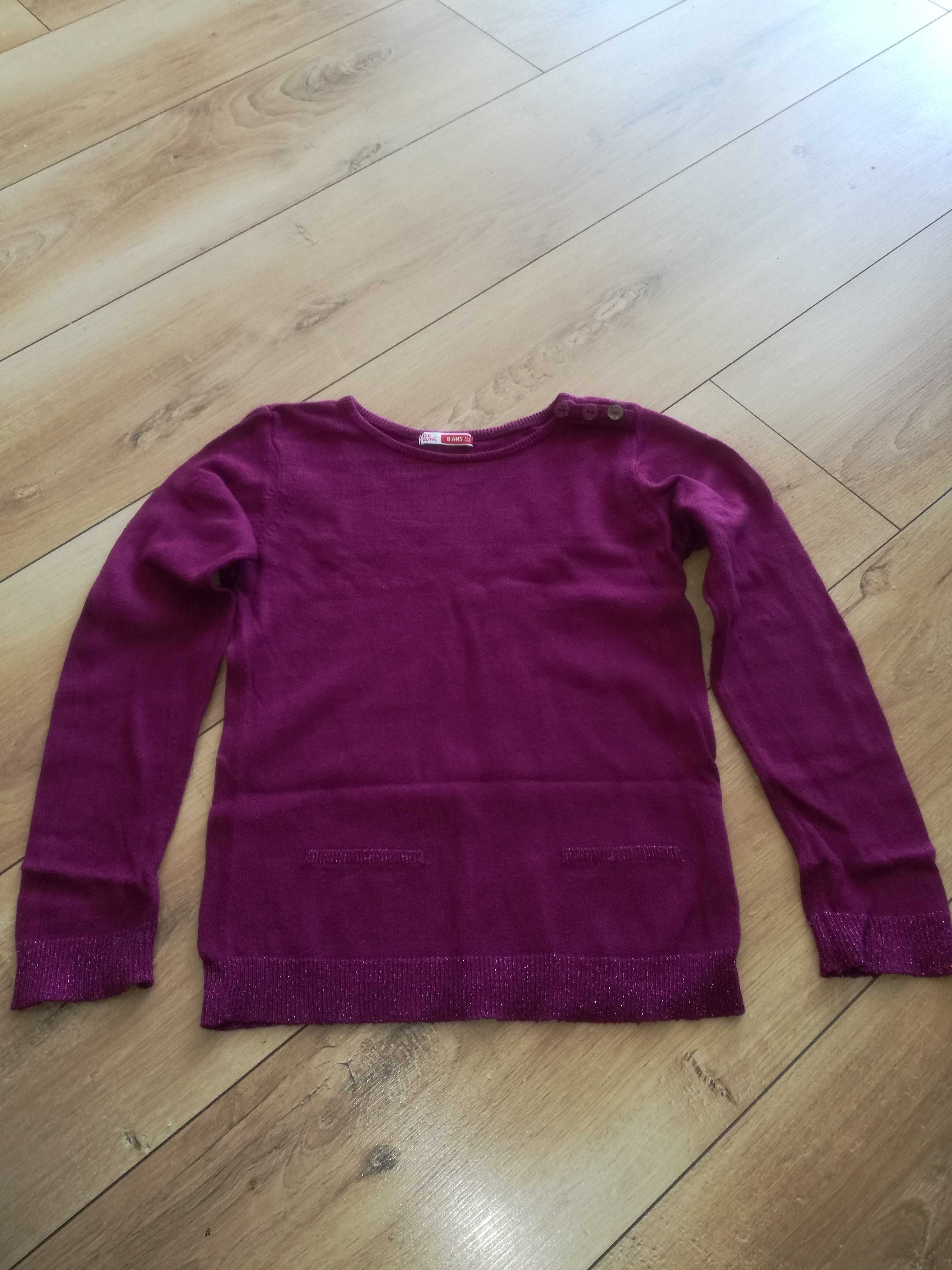 Fioletowy sweterek 126 dziewczynka