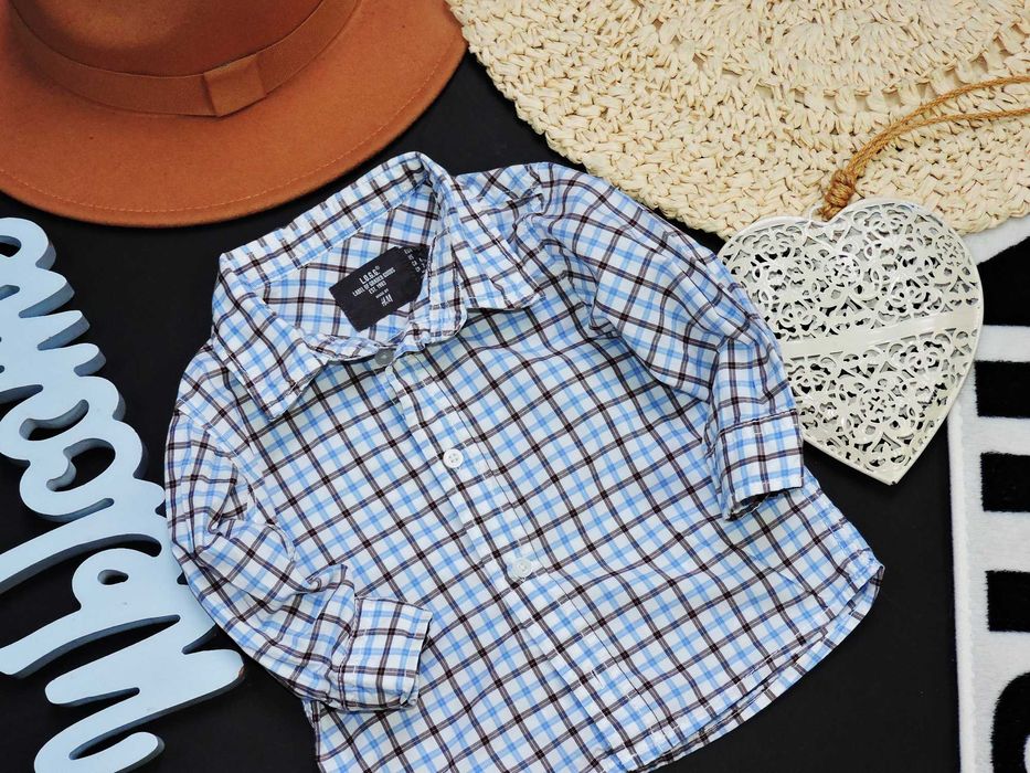 H&M - koszula krateczka elegancik r 74