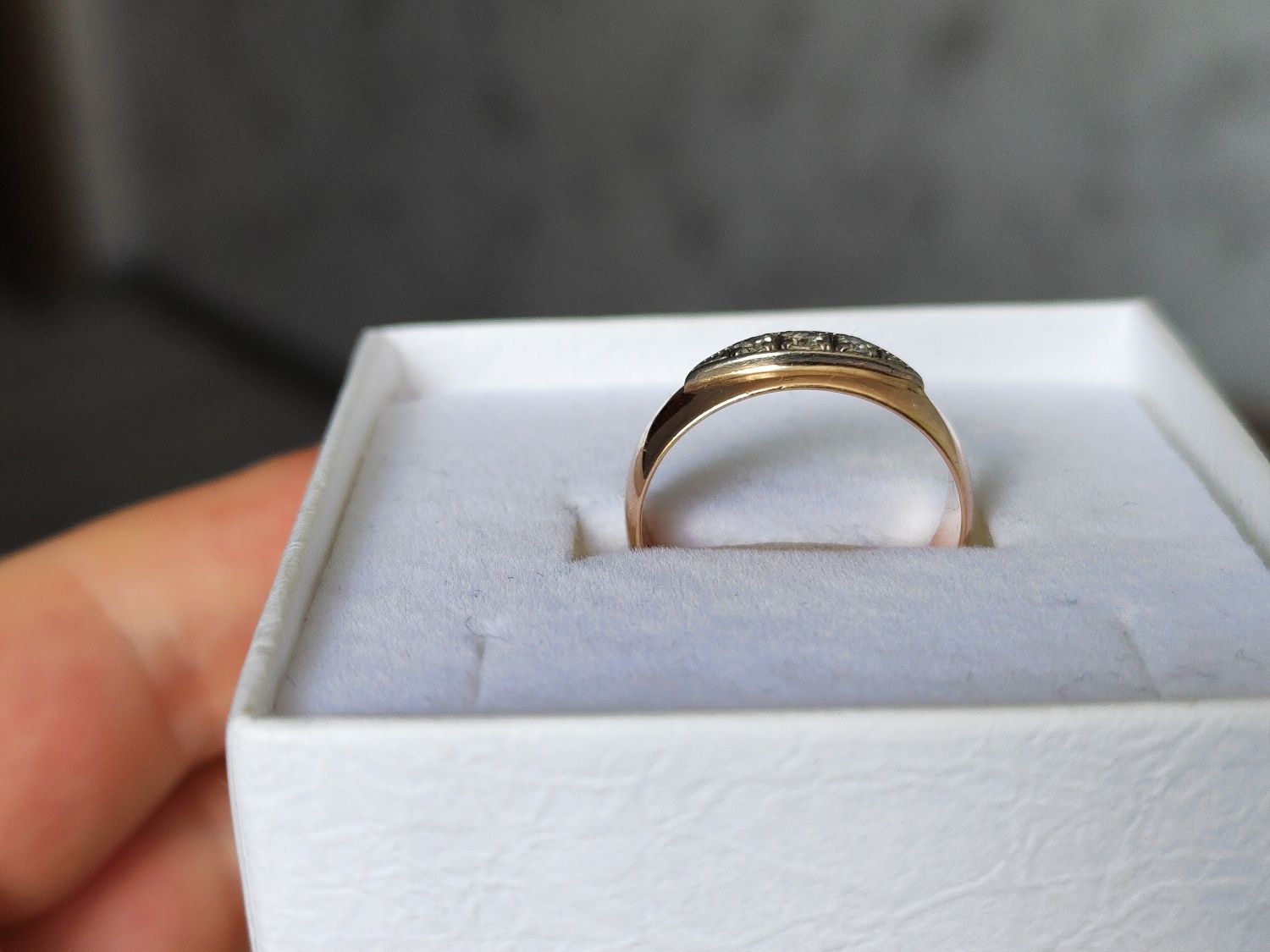 Золотое кольцо СССР с бриллиантами золотой перстень обручальное кольцо