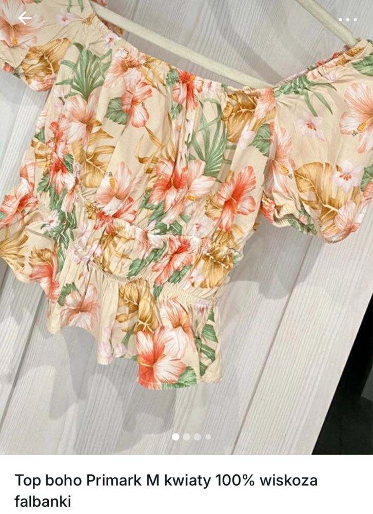 Zestaw bluzek top letnie h&m primark bawelna bohi M