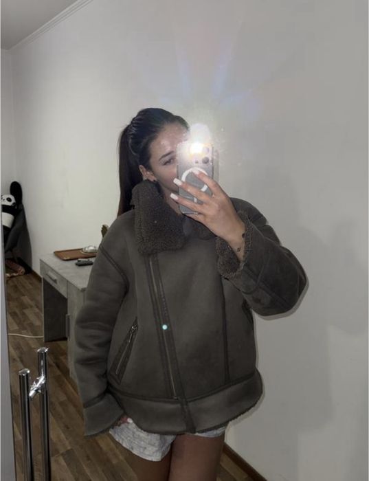 Дубленка zara xs-s