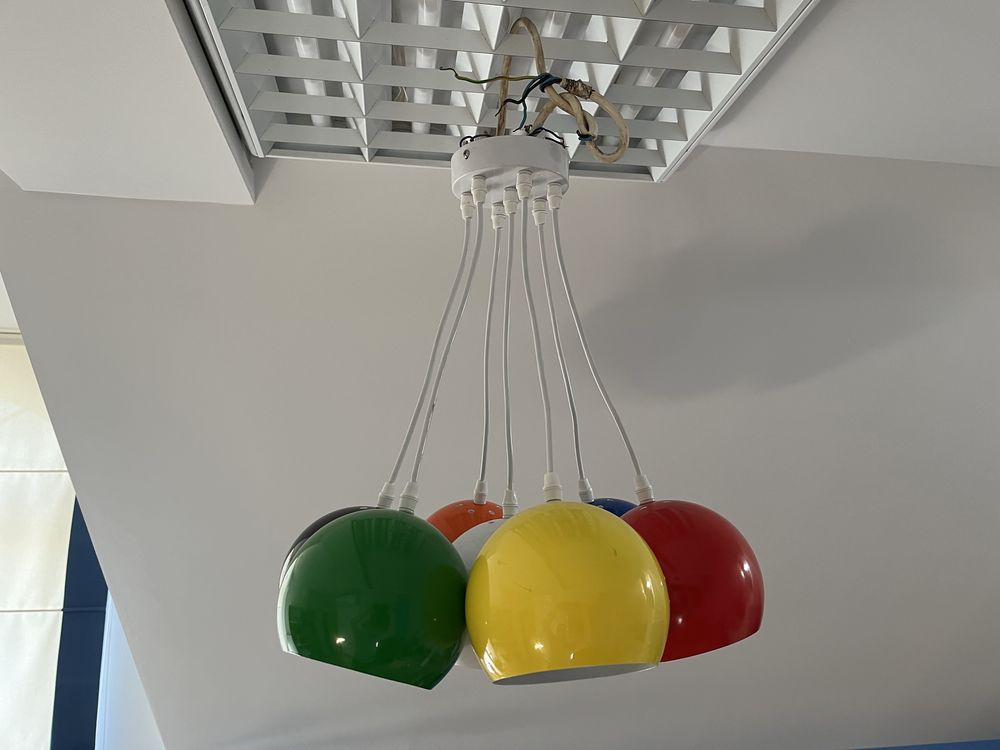 Kare Design lampa kulki kolorowe dziecięce 7 żarowek e14 maly gwint